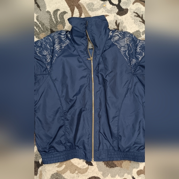 VTG 80s BOLO Spirit Women's Sz 1X Navy Windbreaker Track Jacket Pants Suit Set - Picture 10 of 13